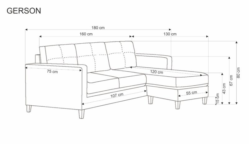 SOHVA GARSON, tumbaga / harmaa