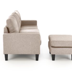 Sohva GARSON yhdessä jalkatuen kanssa, beige