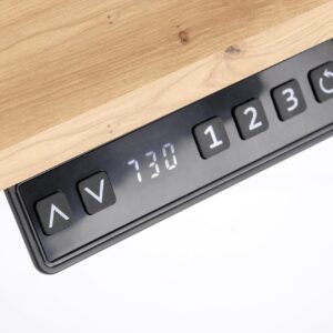 Säädettävä kirjoituspöytä ZAORA, tammi / musta