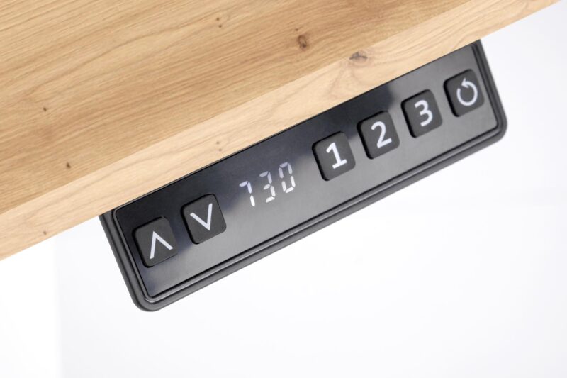 Säädettävä kirjoituspöytä ZAORA, tammi / musta