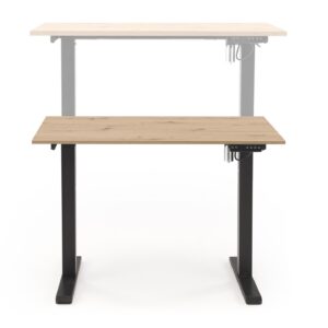 Säädettävä kirjoituspöytä ZAORA, tammi / musta