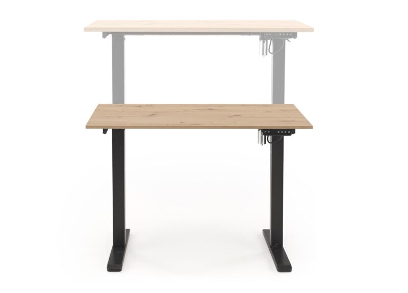 Säädettävä kirjoituspöytä ZAORA, tammi / musta