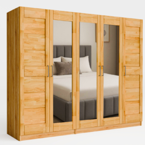 2_3-_3_ Tammi puusta valmistettu vaatekaappi TORONTO XXL