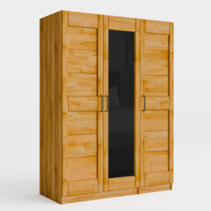 3d-_1_ Tammi puusta valmistettu vaatekaappi TORONTO L