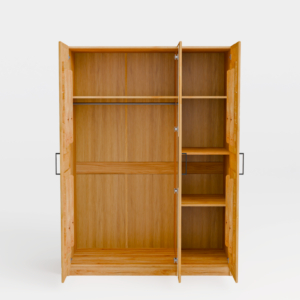 3d-_3_ Tammi puusta valmistettu vaatekaappi TORONTO L