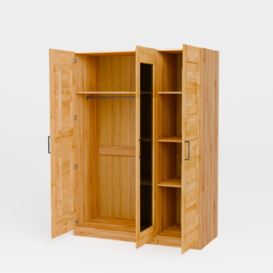 3d-_4_ Tammi puusta valmistettu vaatekaappi TORONTO L