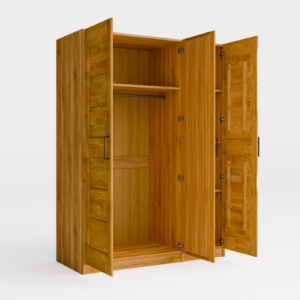 3d-_5_ Tammi puusta valmistettu vaatekaappi TORONTO L