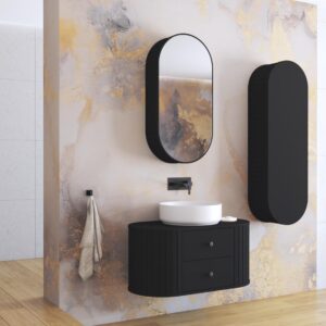 Peilikaappi VENEZIANO, matt musta