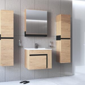 Pesukaappi DOVANI 60, tammi / musta