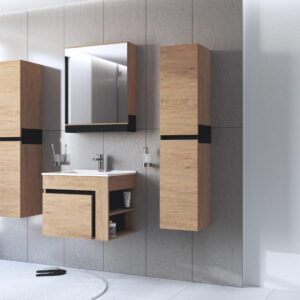 Pesukaappi DOVANI 60, tammi / musta