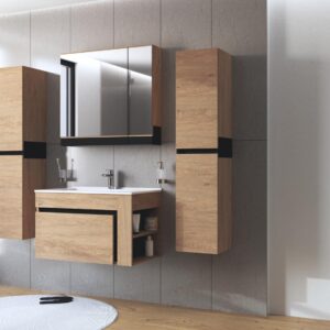 Allaskaappi DUVINA SL, kultatammi / musta