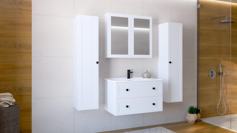 Peilikaappi TORETINO 80, valkoinen