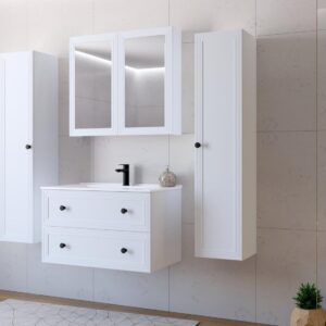 Peilikaappi TORETINO 80, valkoinen