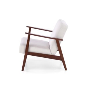 Nojatuoli MILAVOR 1S, vaaleabeige / tumma pähkinä