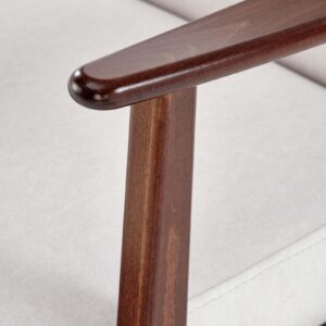 Nojatuoli MILAVOR 1S, vaaleabeige / tumma pähkinä