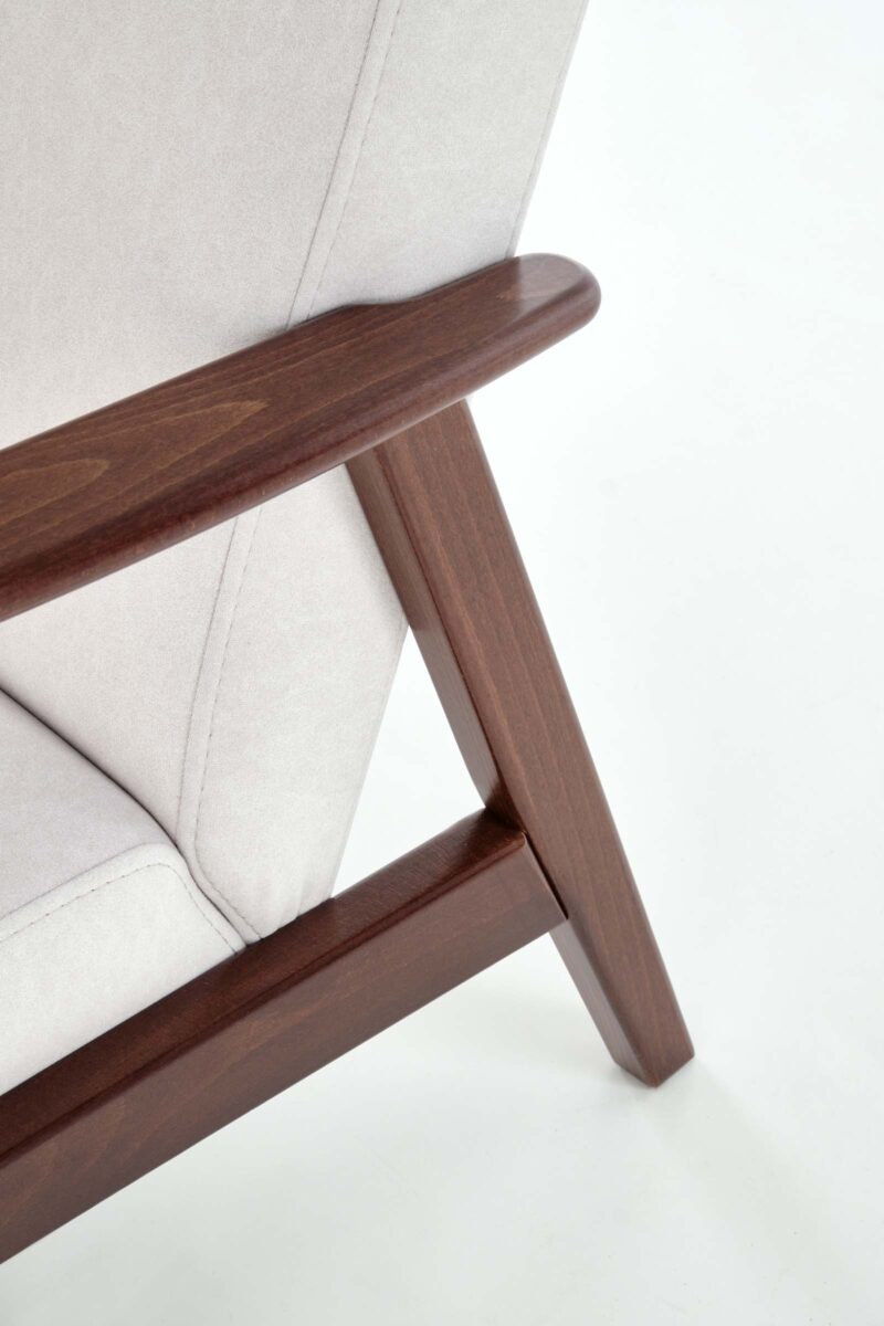 Nojatuoli MILAVOR 1S, vaaleabeige / tumma pähkinä