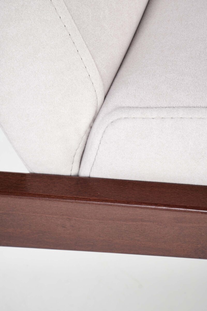 Nojatuoli MILAVOR 1S, vaaleabeige / tumma pähkinä