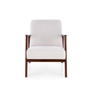 Nojatuoli MILAVOR 1S, vaaleabeige / tumma pähkinä