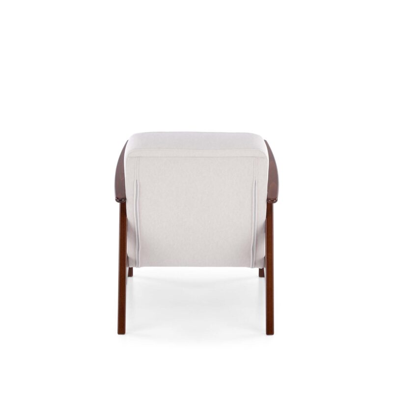 Nojatuoli MILAVOR 1S, vaaleabeige / tumma pähkinä