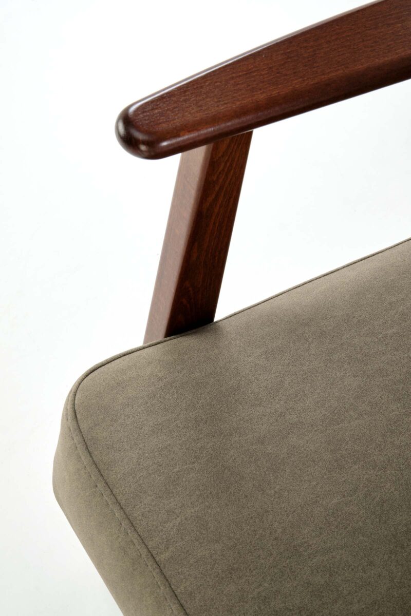 Nojatuoli MILAVOR 1S, oliivi / tumma pähkinä