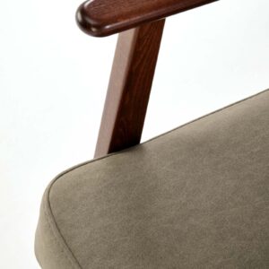 Nojatuoli MILAVOR 1S, oliivi / tumma pähkinä