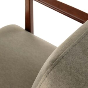 Nojatuoli MILAVOR 1S, oliivi / tumma pähkinä