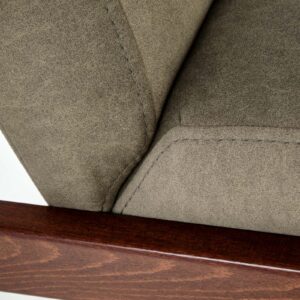 Nojatuoli MILAVOR 1S, oliivi / tumma pähkinä