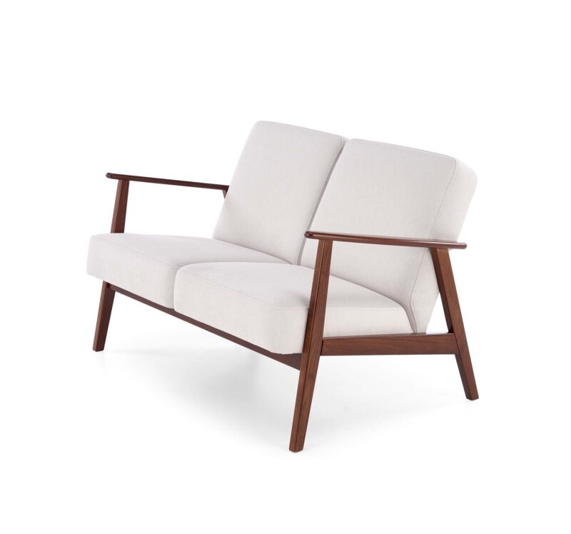 Sohva MILAVOR S, vaaleanbeige/tumma pähkinä