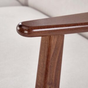 Sohva MILAVOR S, vaaleanbeige/tumma pähkinä