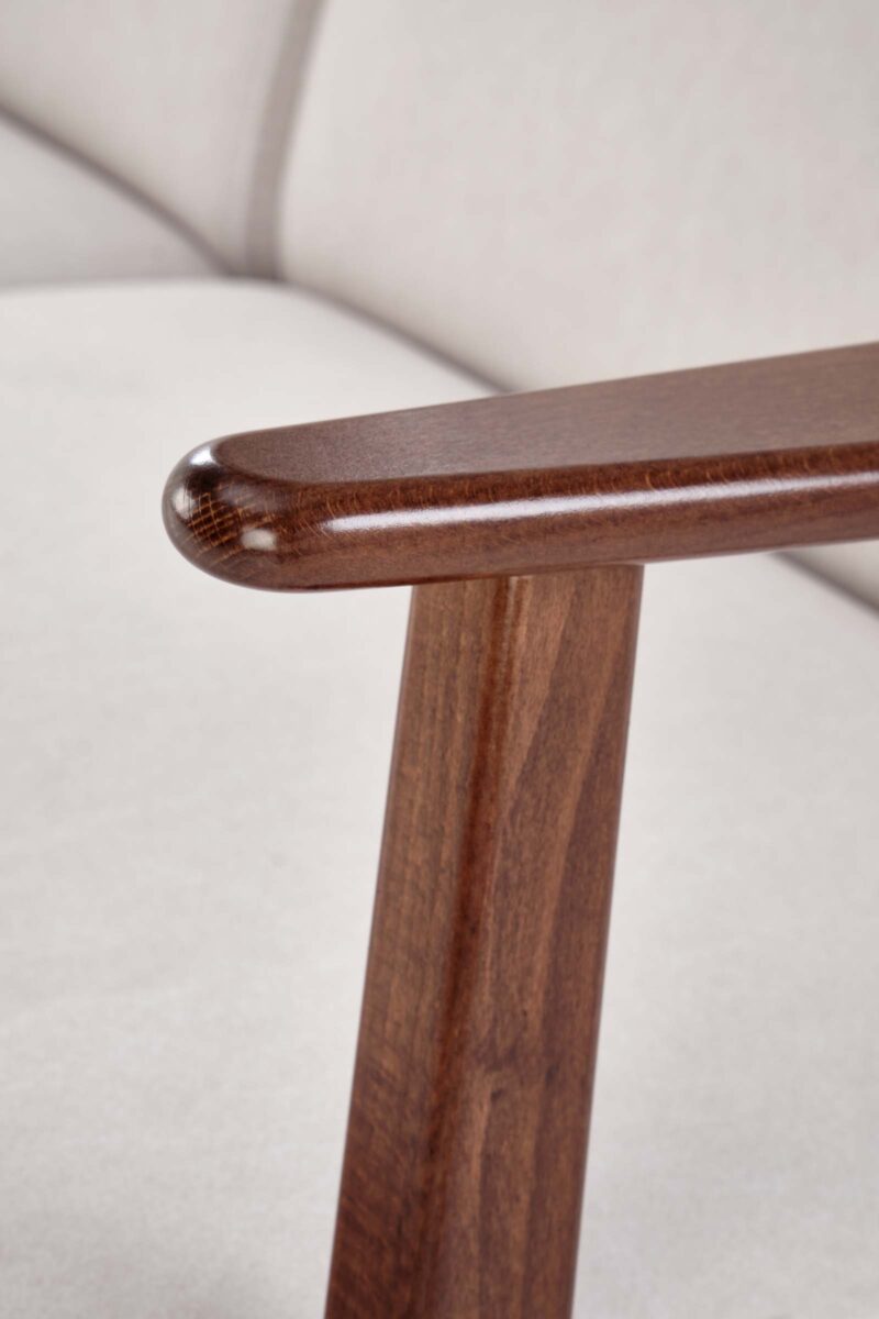 Sohva MILAVOR S, vaaleanbeige/tumma pähkinä