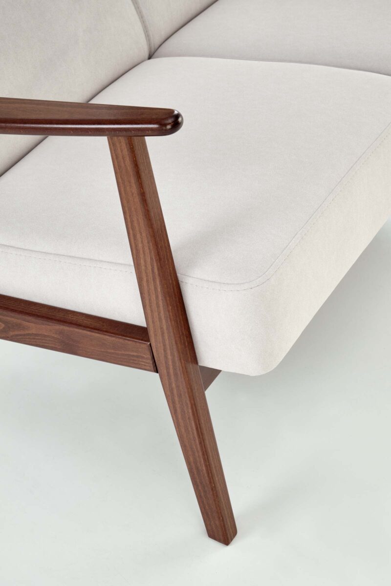 Sohva MILAVOR S, vaaleanbeige/tumma pähkinä