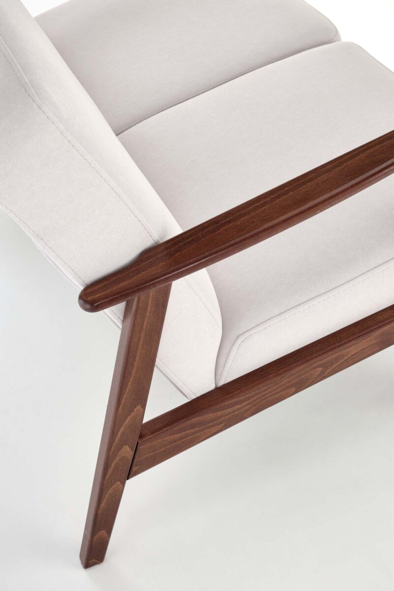 Sohva MILAVOR S, vaaleanbeige/tumma pähkinä