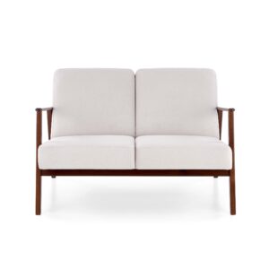 Sohva MILAVOR S, vaaleanbeige/tumma pähkinä