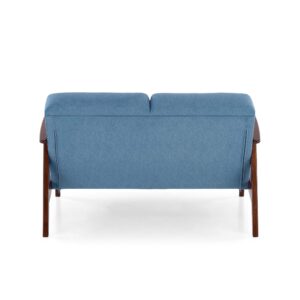 SOFFA MILAVOR 2S, sininen / tumma pähkinä