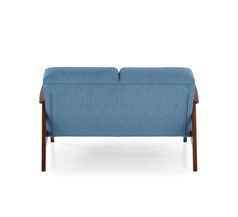 SOFFA MILAVOR 2S, sininen / tumma pähkinä