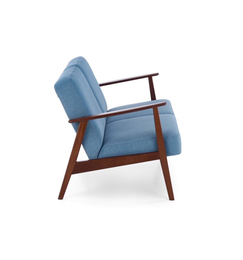 SOFFA MILAVOR 2S, sininen / tumma pähkinä