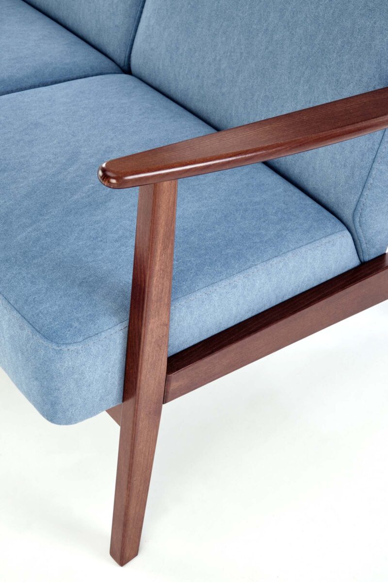 SOFFA MILAVOR 2S, sininen / tumma pähkinä