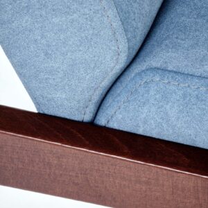 SOFFA MILAVOR 2S, sininen / tumma pähkinä