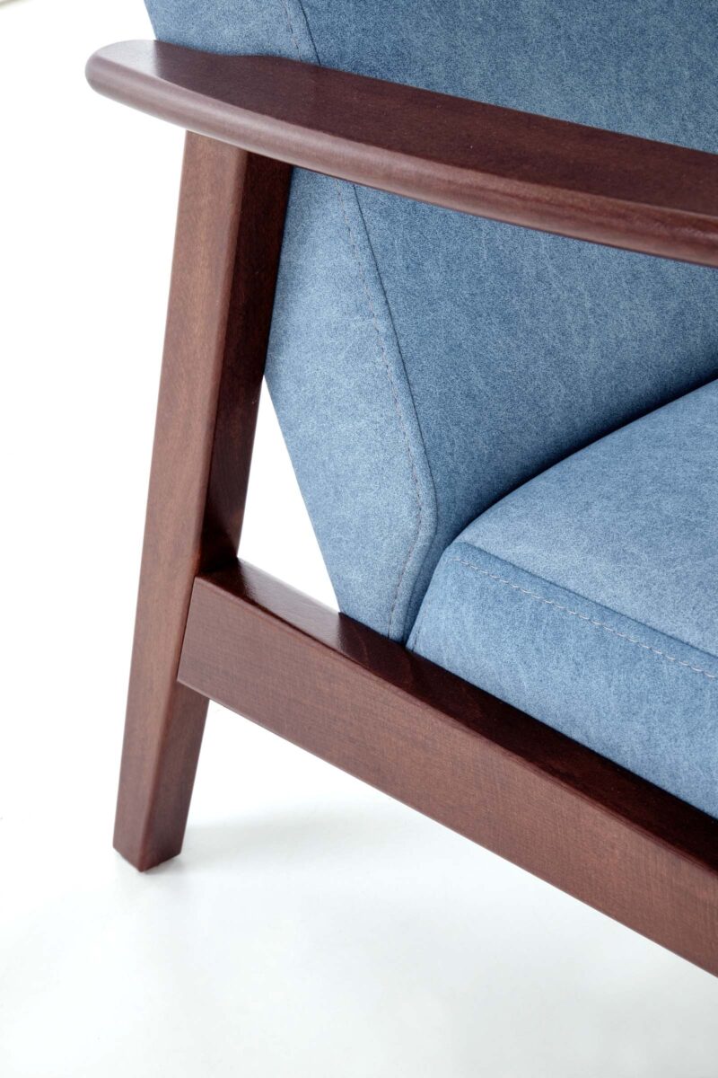 SOFFA MILAVOR 2S, sininen / tumma pähkinä