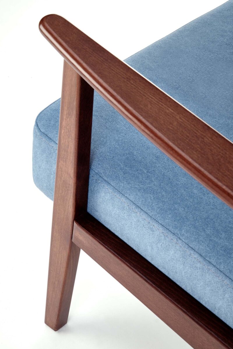 SOFFA MILAVOR 2S, sininen / tumma pähkinä