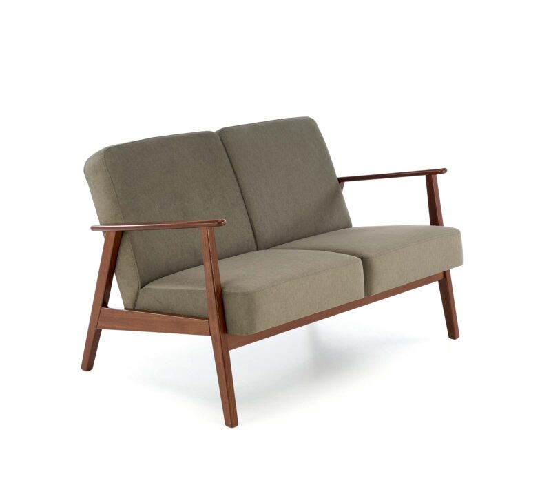 Sohva MILAVOR 2S, oliivi / tumma pähkinä