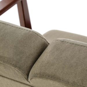 Sohva MILAVOR 2S, oliivi / tumma pähkinä