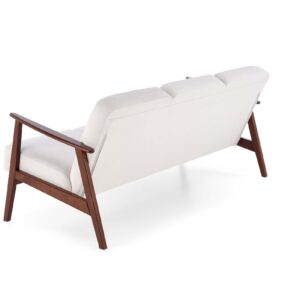 Sohva MILAVOR 3S vaaleanbeige/ tumma pähkinä