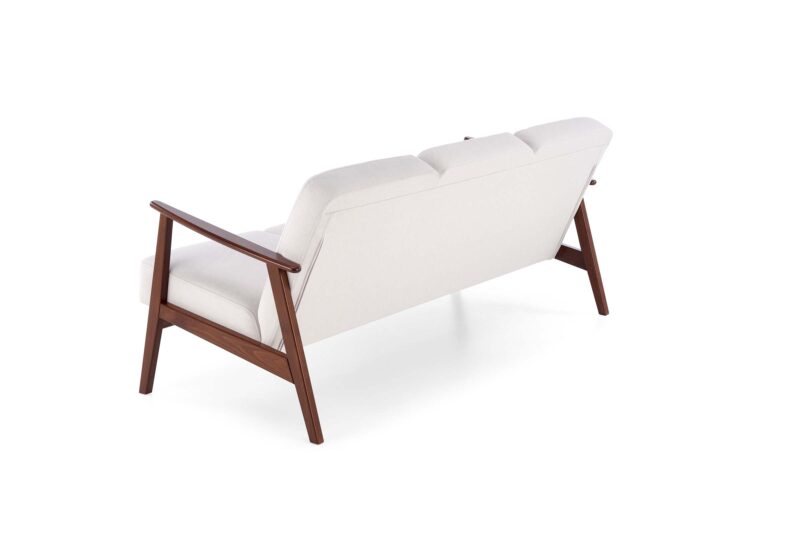 Sohva MILAVOR 3S vaaleanbeige/ tumma pähkinä