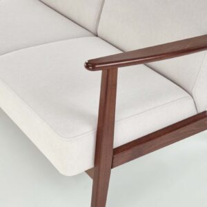 Sohva MILAVOR 3S vaaleanbeige/ tumma pähkinä