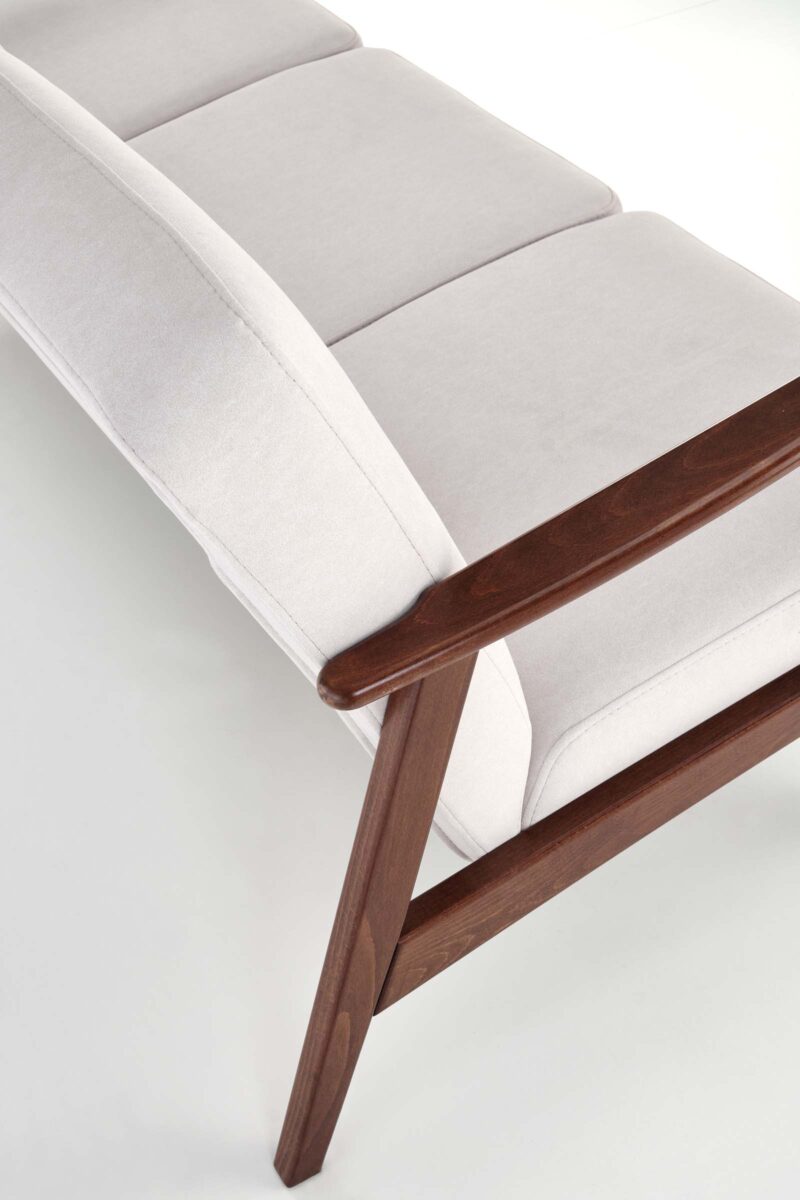 Sohva MILAVOR 3S vaaleanbeige/ tumma pähkinä