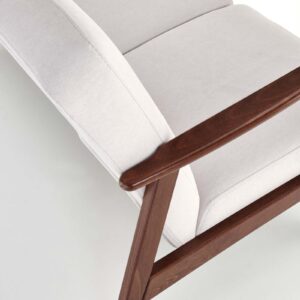 Sohva MILAVOR 3S vaaleanbeige/ tumma pähkinä