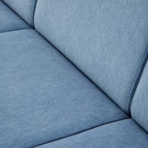 Sohva MILAVOR 3S, sininen / tumman pähkinänruskea