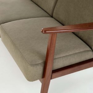 SOHVA MILAVOR 3S, oliivi / tumma pähkinä