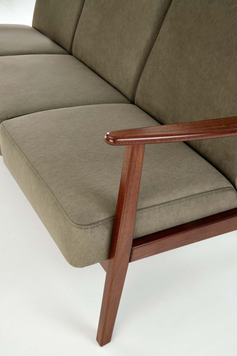 SOHVA MILAVOR 3S, oliivi / tumma pähkinä